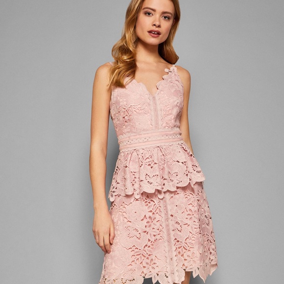 Ted Baker London Dresses & Skirts - Ted Baker Lace Peplum Detail Dress *Host pick*💖